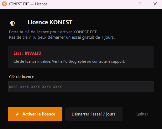 Activation au premier boot